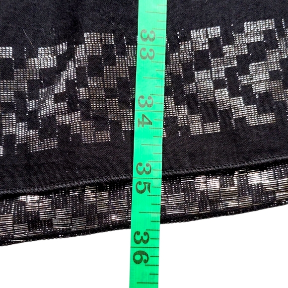 Elan Women's Maura Metallic Black And Silver Mini Dress Size Large - Picture 12 of 14